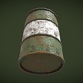 Industrial LOFT Oil Barrel Iron Barrel Old Oil Barrel 3d model