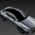 silver car 3d model