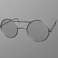 Elegant Round Frame Jewelry Glasses Featuring Metal Structure And Classic Style