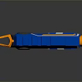 Sleek Blue And Orange Toy Gun With Firststrike Design For Kids Outdoor Playtime