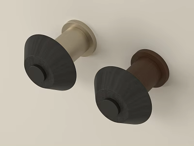 Modern Wall Mounted Hooks With Metal And Wooden Finishes For Home Decor 3d model