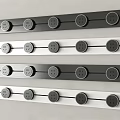 Modern Switch Panels With Black And White Sleek Design And Multiple Round Switches