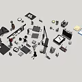 Different Kinds Of Electronic Devices Office Supplies And Small Gadgets