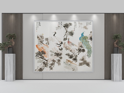 Chinese Decorative Painting Ten Thousand Birds and Phoenix model