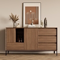 Quiet Style Sideboard Decorative Cabinet 3d model