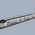 Modern high-speed rail future train 3d model
