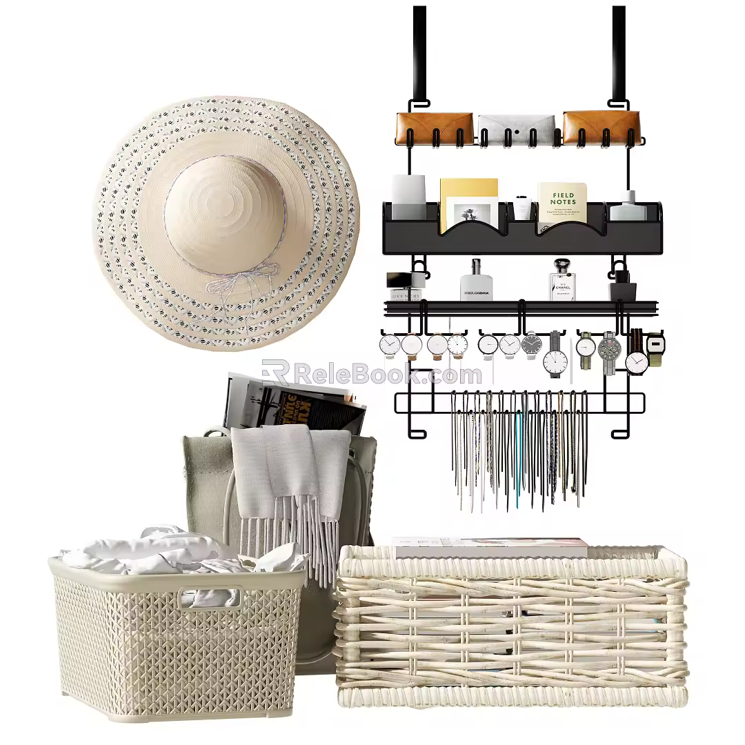 Modern Storage Basket Storage Box Ornaments 3d model