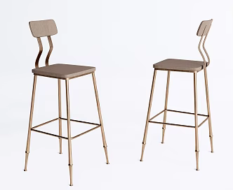 Modern Bar Chair Bar Chair Leather Bar Stool 3d model