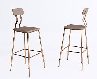 Modern Bar Chair Bar Chair Leather Bar Stool 3d model