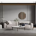Modern sofa coffee table combination 3d model