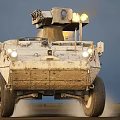 Heavy Armored Functional Military Vehicle With Six Wheels Roof Weapon System And Off Road Design