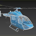 Gray Helicopter With Red Accents Parked On Helipad With Circular Markings