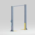 Heavy Duty Two Post Industrial Vehicle Lift With Hydraulic Control And Yellow Support Legs