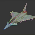 Gray Fighter Jet Model Featuring Transparent Cockpit Missile Racks And Tail Fin Emblem