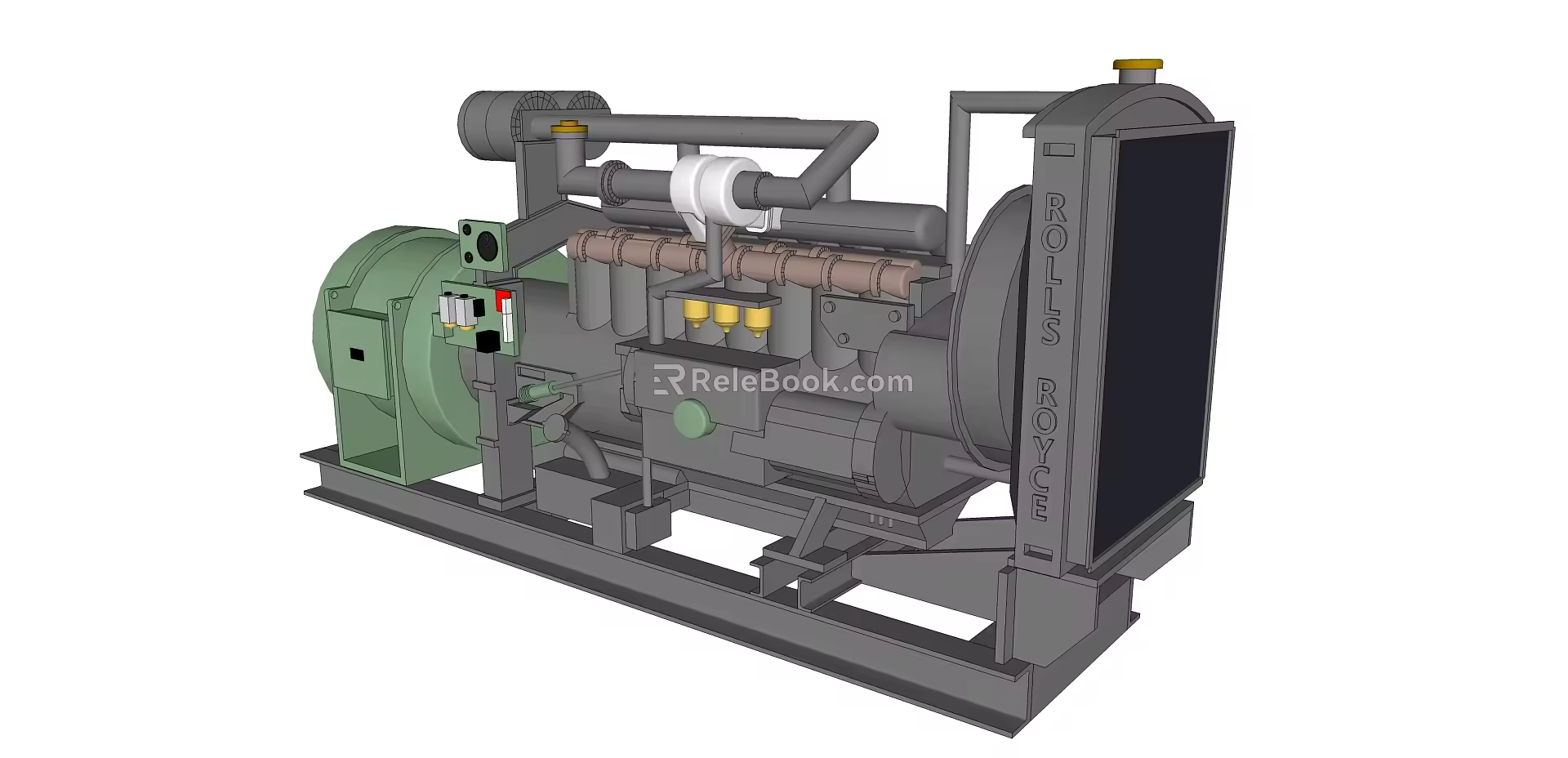modern generator turbine generator 3d model