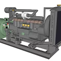 modern generator turbine generator 3d model