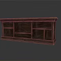 Dark Wooden Storage Cabinet With Multiple Shelves Functional Living Room Furniture