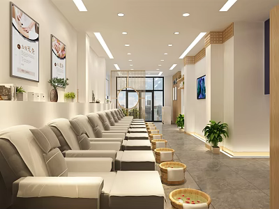 Japanese Foot Bath Room Foot Therapy Shop 3d model