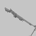 Vintage Rifle With Wooden Stock Metal Components And Detachable Magazine Classic Design