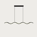 Modern Wave Shaped Pendant Light With Curved Design And Soft Illumination