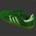 Adidas Samba Classic Casual Footwear Brown With White Stripes And Orange Sole