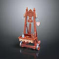 Wooden Cart Combining Musical Instruments and Art Supplies with Functional Wheels