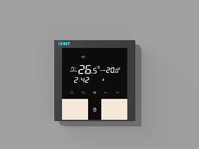 CNT Modern Digital Switch Panel With Temperature Display And Control Buttons 3d model