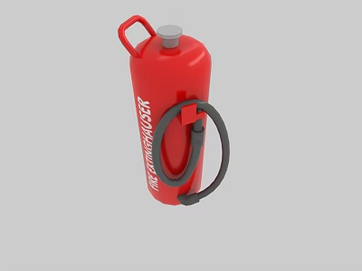 Red Firechief Portable Fire Extinguisher With Handle And Hose For Safety 3d model
