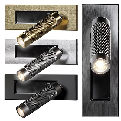 Modern Decorative Wall Lamps With Textured Metal Finish And Various Design Styles For Interior 3d model