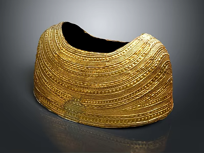 Ancient Golden Ornament With Intricate Patterned Design And Shiny Detailed Surface 3d model