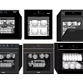 Modern Kitchen Dishwashers With Stainless Steel Finish And Multiple Styles 3d model