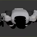 Standing Humanoid Robot Design With White Body And Black Limbs