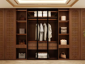 Wardrobe Design Wardrobe Effect Diagram Wardrobe Coat Cabinet Design Coat Cabinet 3d model