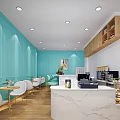 Modern Milk Tea Shop Simple Milk Tea Shop 3d model