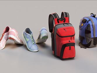 Backpack Travel Backpack sneaker Travel Shoes 3d model