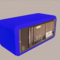 Modern Container Home Interior With Bedroom Furniture And Large Windows