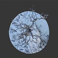 Leafless Wooden Tree Decor with Snow Covered Stone Base and Natural Design