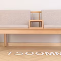Modern Two Seater Sofa With Wooden Frame Fabric Upholstery And 1500mm Length
