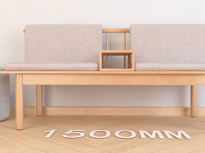 New Chinese-style double sofa 3d model