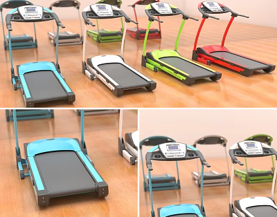 Modern Treadmill 3d model