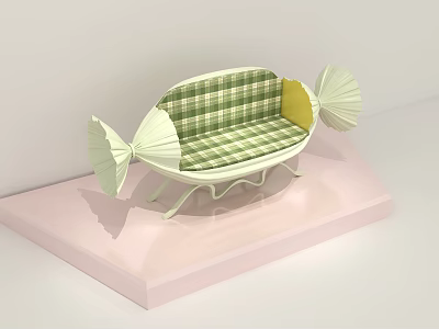 Pastoral Outdoor Chair Candy Chair 3d model