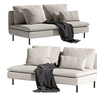 Double sofa 3d model