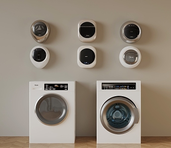 Washing machine combination 3d model