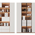 Modern bookcase 3d model