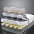 Layered Mattress Design Featuring Comfort Support Layers And Breathable Foam Construction