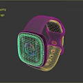 Fashionable Smartwatch With White Strap Square Dial And Colorful Display As Accessory