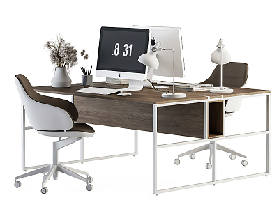 Modern Office Desk and Chair Manager's Office Desk and Chair Combination model