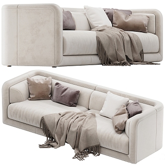 Modern Fendi double sofa 3d model