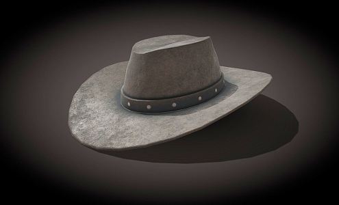 modern hat cowboy hat 3d model