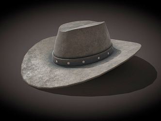 modern hat cowboy hat 3d model